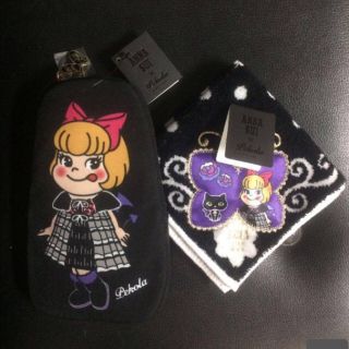 アナスイ(ANNA SUI)の【新品タグ付き】アナスイ×不二家 ペコラ ちゃん💗ポーチ&タオル ハンカチ(ポーチ)