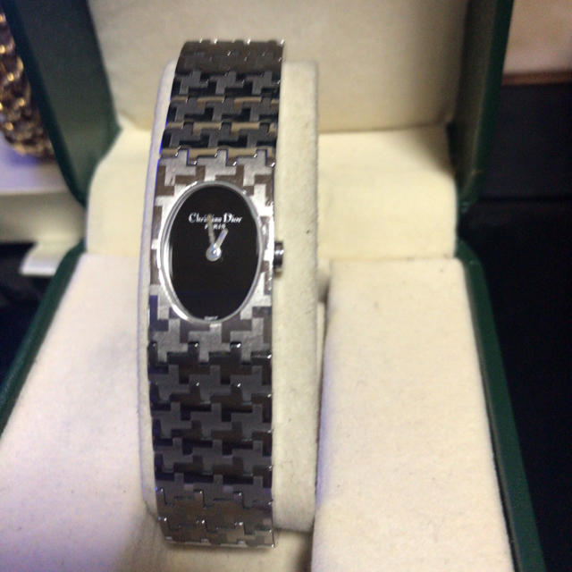 値引 Dior Christian - ブラック＆シルバー ディオール ミス 正規品 腕時計