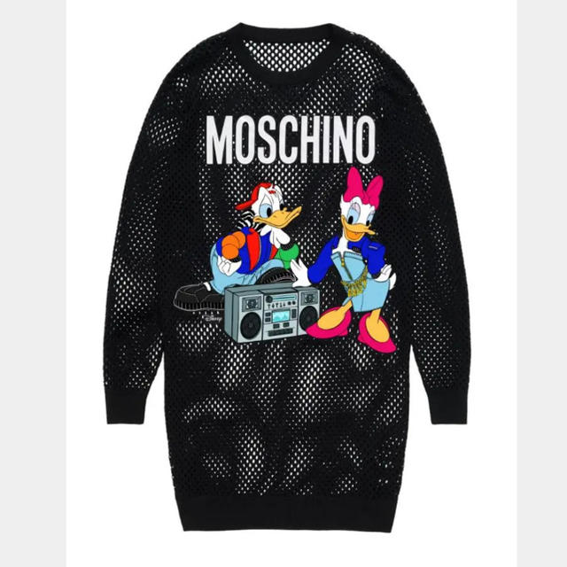 MOSCHINO(モスキーノ)の最安新品完売⭐️h&m moschinoディズニーコラボメッシュワンピモスキーノ レディースのワンピース(ひざ丈ワンピース)の商品写真