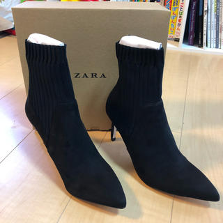 ザラ(ZARA)の【新品 未使用】ZARA ソックスブーツ サイズ6(ブーツ)
