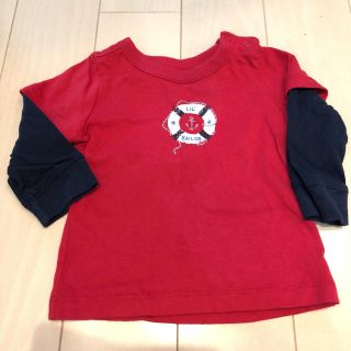 ベビーギャップ(babyGAP)の(98) 重ね着風 長袖 ロンT 70cm(Ｔシャツ)