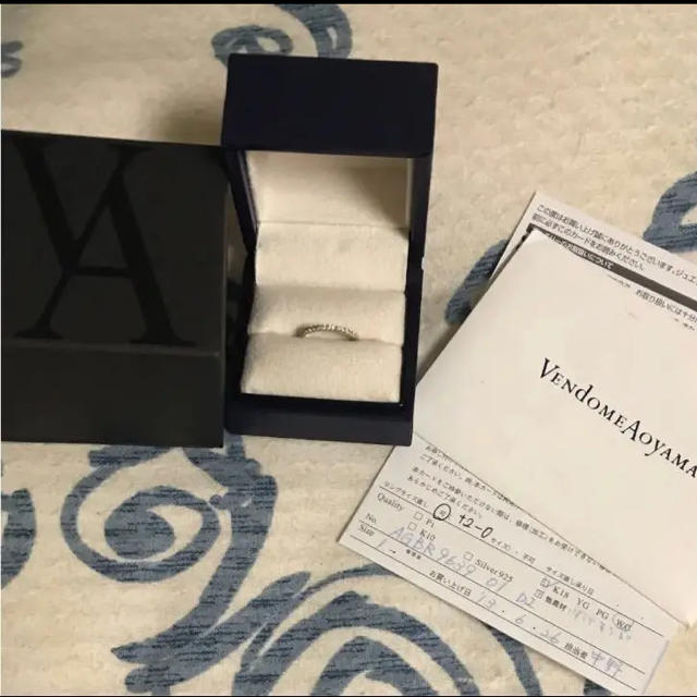 Vendome Aoyama(ヴァンドームアオヤマ)のヴァンドーム青山 k18ハーフエタニティリング ピンキーリング レディースのアクセサリー(リング(指輪))の商品写真