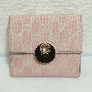 グッチ(Gucci)の【美品】GUCCIのモノグラム二つ折財布(財布)