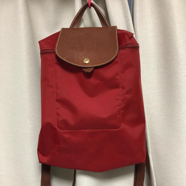 LONGCHAMP(ロンシャン)のロンシャン リュック 赤 レディースのバッグ(リュック/バックパック)の商品写真