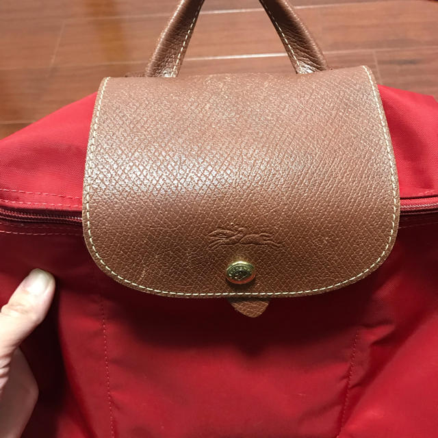 LONGCHAMP(ロンシャン)のロンシャン リュック 赤 レディースのバッグ(リュック/バックパック)の商品写真