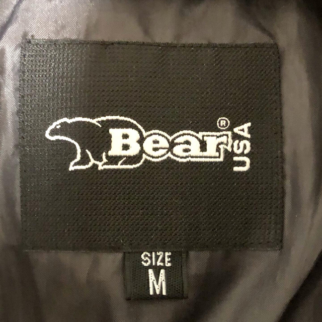 Bear USA(ベアー)の大人気❗️BEAR USA ベアー ワンポイント ダウンジャケット 黒 メンズのジャケット/アウター(ダウンジャケット)の商品写真