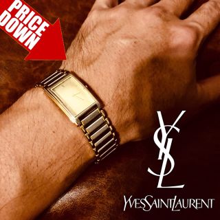 イヴサンローランボーテ(Yves Saint Laurent Beaute)の正規品Yves Saint Laurent【在庫一掃】スクエア☆動作良好‼️(腕時計(アナログ))