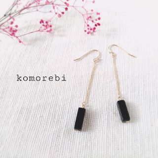 天然石♡オニキスのシンプルピアス(ピアス)