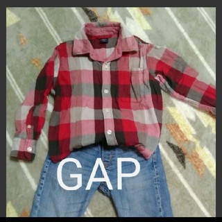 ギャップキッズ(GAP Kids)のGAPチェックシャツ　110センチ(ブラウス)