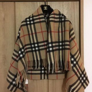 バーバリー(BURBERRY)の本物バーバリーのベージュ系チェックのブランケット・膝掛け　(ストール/パシュミナ)