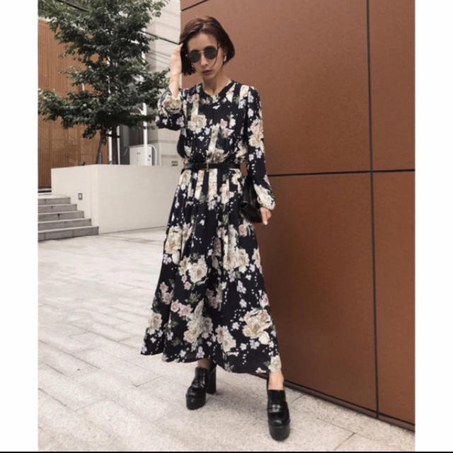 ameri  nostalgic long dress 花柄ワンピース