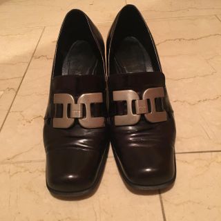 プラダ(PRADA)のオールドプラダ チャンキーヒール パンプス(ハイヒール/パンプス)