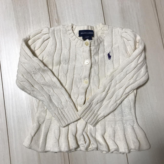 Ralph Lauren(ラルフローレン)のラルフローレン  ニットカーディガン 2 キッズ/ベビー/マタニティのキッズ服女の子用(90cm~)(カーディガン)の商品写真