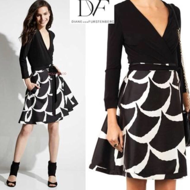 DIANE von FURSTENBERG(ダイアンフォンファステンバーグ)の＊取引中＊ DVF  ラップワンピ ドッキングワンピ 4 レディースのワンピース(ひざ丈ワンピース)の商品写真