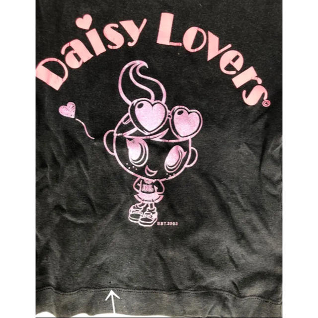 DAISY LOVERS(ディジーラバーズ)のdaisy lovers ロンT  110㎝  長袖  黒 キッズ/ベビー/マタニティのキッズ服女の子用(90cm~)(Tシャツ/カットソー)の商品写真