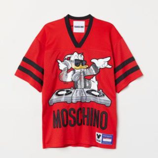 モスキーノ(MOSCHINO)のH&M MOSCHINO disney ディズニーモスキーノドナルドTシャツ(Tシャツ/カットソー(半袖/袖なし))