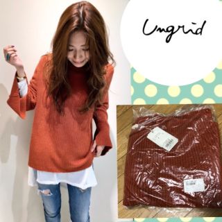 アングリッド(Ungrid)の新品 未開封 スリットスリーブルーズニット  ungrid todayful(ニット/セーター)