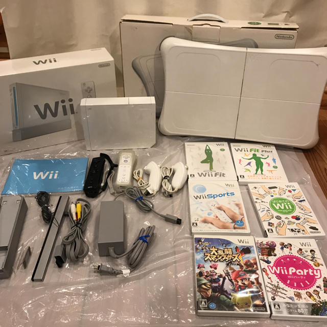 純正値下げ Wii 本体 Wii Fitボード ソフト6枚セット リモコン ヌンチャク２本付 純正最安値 エンタメ ホビー ゲームソフト ゲーム機本体 Terra Com Ng