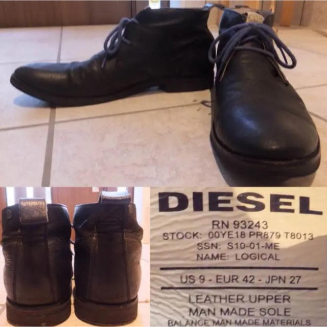 DIESEL(ディーゼル)のディーゼル DIESEL レザーシューズ  チャッカブーツ ビジネス 革靴 メンズの靴/シューズ(ドレス/ビジネス)の商品写真