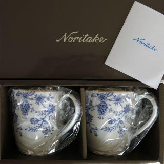 ノリタケ(Noritake)の【すぅず様専用】ノリタケ　ブルーソレンティーノ　マグカップ　ペア(グラス/カップ)