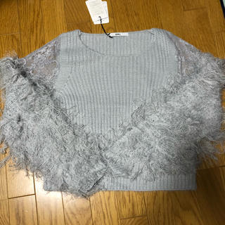 【値下げ】袖レースシャギーセーター(ニット/セーター)