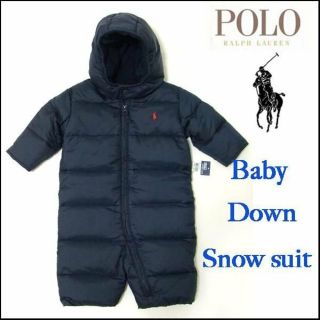 ラルフローレン(Ralph Lauren)の【美品】ラルフローレン★ベビー ダウン スノースーツ 24M レッドネイビー(コート)