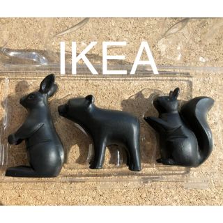 イケア(IKEA)の【美品】IKEA／ 動物 インテリア 置物 3点セット (置物)