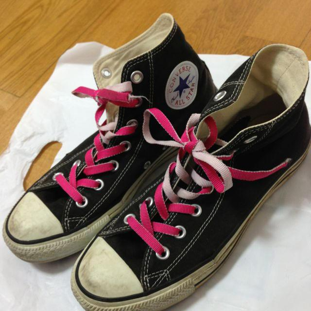 CONVERSE(コンバース)のピンク紐コンバース レディースの靴/シューズ(スニーカー)の商品写真