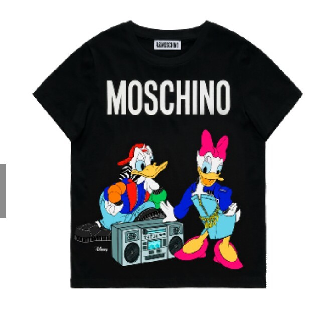 H&M(エイチアンドエム)のH&M×MOSCHINOドナルドデイジー柄Tシャツ*ディズニー*ストリート レディースのトップス(Tシャツ(半袖/袖なし))の商品写真