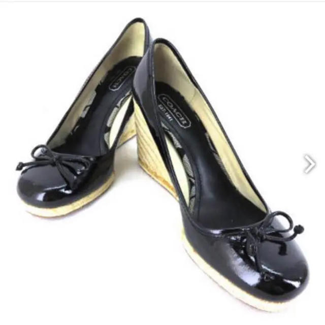 COACH(コーチ)の[美品] コーチ ウェッジソール 黒色 レディースの靴/シューズ(ハイヒール/パンプス)の商品写真