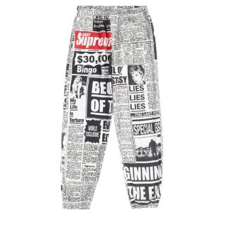 シュプリーム(Supreme)のsupreme newsprint pant 白S(その他)