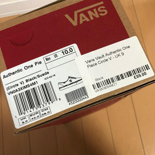 VANS VAULT(バンズボルト)のVANS vault AUTHENTIC ONE PIECE CIRCLE V メンズの靴/シューズ(スニーカー)の商品写真