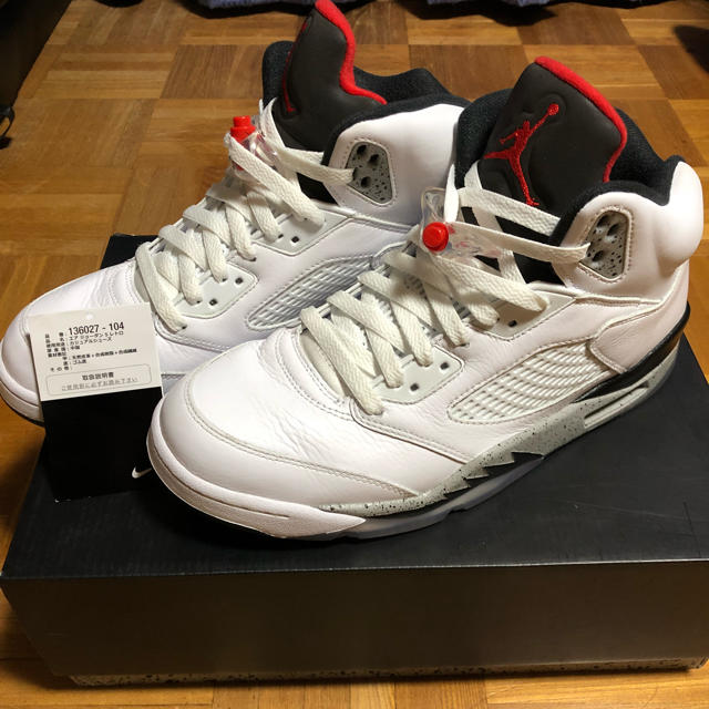 air jordan 5 ホワイトセメント ジョーダ 5 27.5センチ