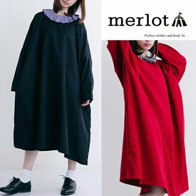 merlot(メルロー)のワンピース  merlot レディースのワンピース(ひざ丈ワンピース)の商品写真