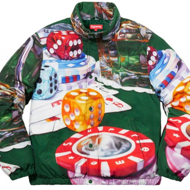 ジャケット/アウターSupreme Casino Down Jacket 緑 Sサイズ