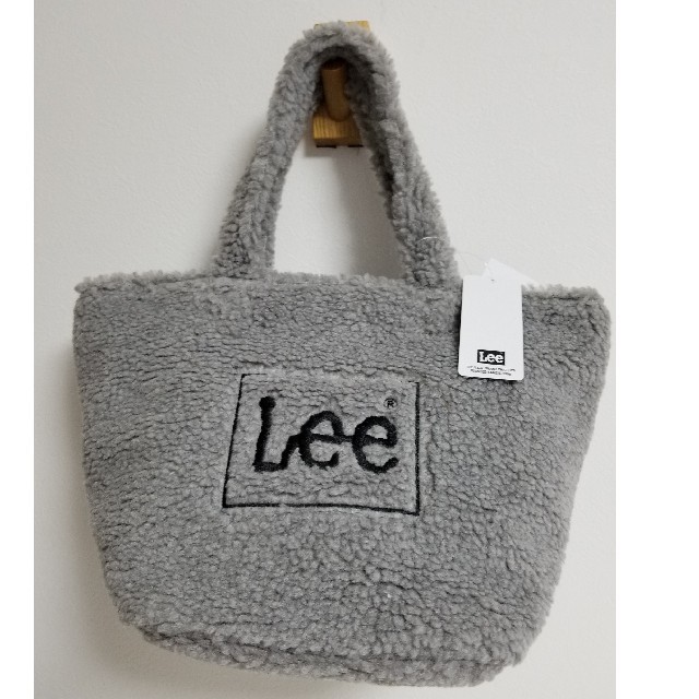 Lee(リー)のLeeモコモコボアミニトートバッグ(GRAY) レディースのバッグ(トートバッグ)の商品写真