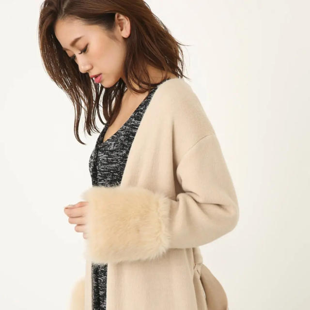 rienda(リエンダ)の本日限定価格‼︎rienda♡Faux Fur SLV ロングカーデ レディースのトップス(カーディガン)の商品写真