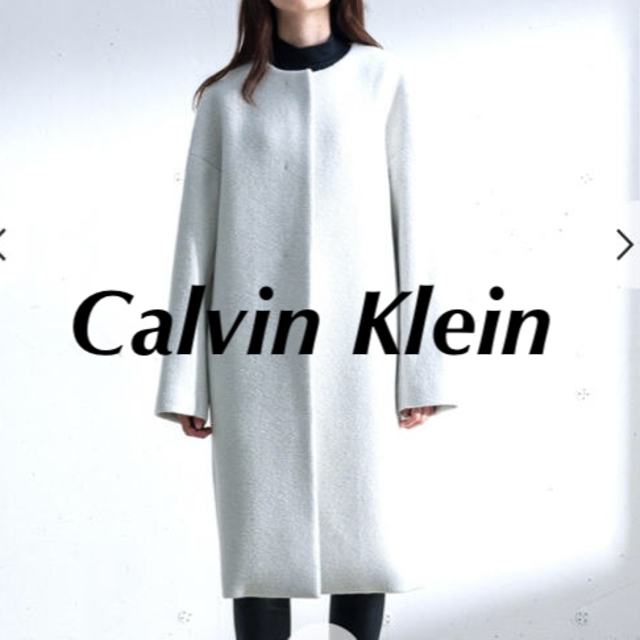 魅力的な価格 Klein Calvin - 40 ノーカラーコート ライトリーウール