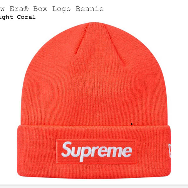 supreme New Era® Box Logo Beanie coral