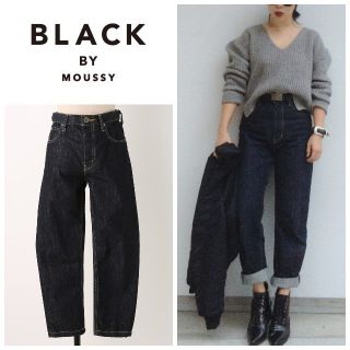 ブラックバイマウジー(BLACK by moussy)の美品 ブラックバイマウジー コナ ワンウォッシュ デニム 23(デニム/ジーンズ)