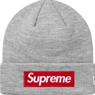 シュプリーム(Supreme)のsupreme New Era Box Logo Beanie グレー (ニット帽/ビーニー)