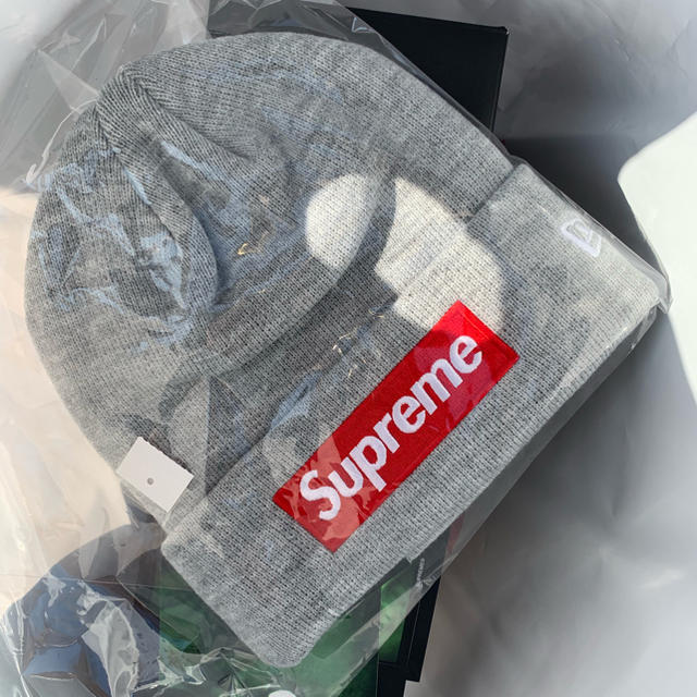 Supreme new era box logo beanie 18FW帽子