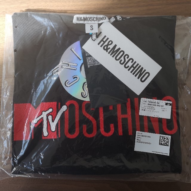 MOSCHINO(モスキーノ)のH&M MOSCHINO 刺繍Tシャツ Ｓサイズ モスキーノ ブラック メンズのトップス(Tシャツ/カットソー(半袖/袖なし))の商品写真