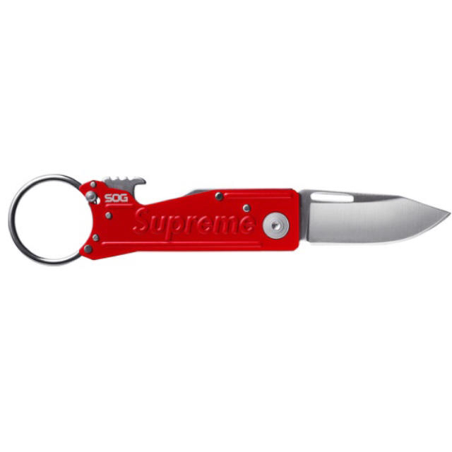 supreme SOG KeyTron Folding Knife Red