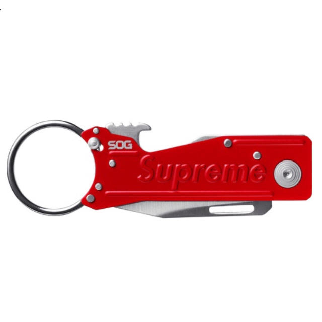 supreme SOG KeyTron Folding Knife Red