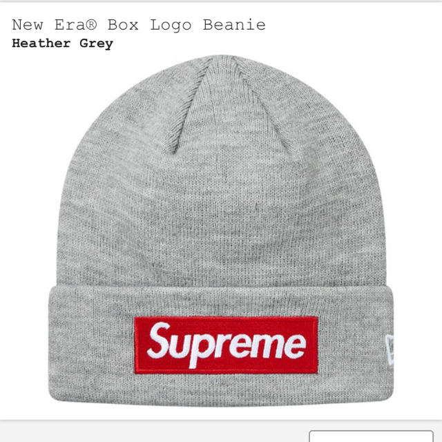 Supreme(シュプリーム)の【送料込ヘザーグレー】New Era Box Logo Beanie  メンズの帽子(ニット帽/ビーニー)の商品写真