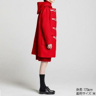 ジェイダブリューアンダーソン(J.W.ANDERSON)の新品 ユニクロ JW ANDERSON レッドダッフルコート(ダッフルコート)