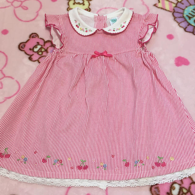 motherways(マザウェイズ)のさくらんぼワンピ🍒 キッズ/ベビー/マタニティのベビー服(~85cm)(ワンピース)の商品写真