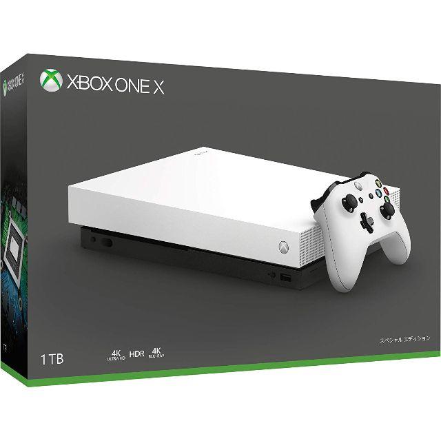 Xbox(エックスボックス)のXbox One X ホワイト スペシャル エディション エンタメ/ホビーのゲームソフト/ゲーム機本体(家庭用ゲーム機本体)の商品写真