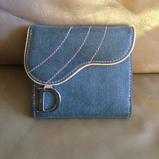 クリスチャンディオール(Christian Dior)のクリスチャンディオール 財布 デニム  サドル ピンク 好きさん(財布)
